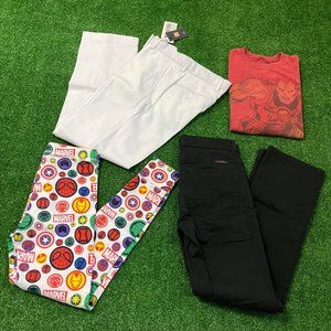 Assorted Mixed Clothes Lot of 4 Kids Pants & Marvel Pajama  & T Shirt Size 12